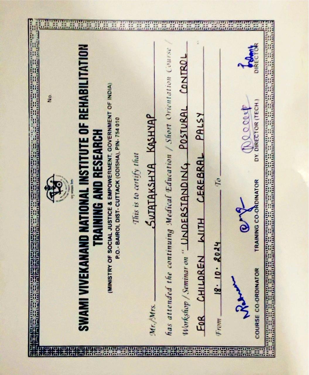 Professional Certificate 1